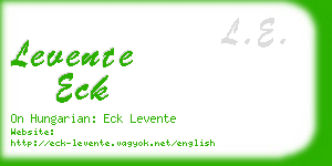 levente eck business card